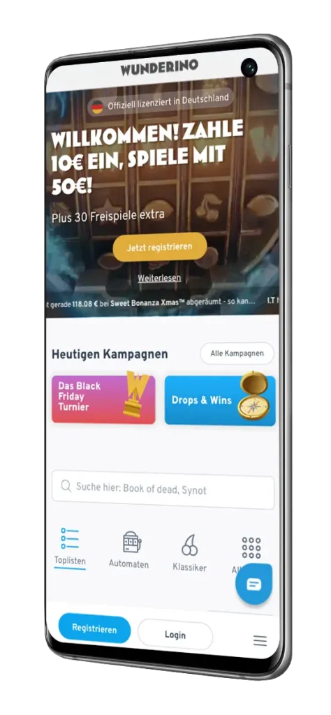 Wunderino Casino Mobile App